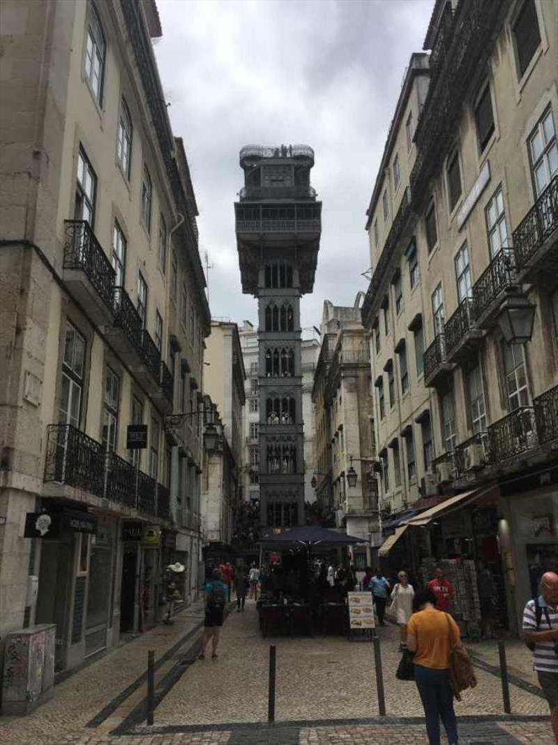 Elevador de Santa Justa – Lisbon (an intricate elevator built in 1902 to get people from the lower streets to the upper streets of Lisbon) photo copyright SV Red Roo taken at  and featuring the Cruising Yacht class