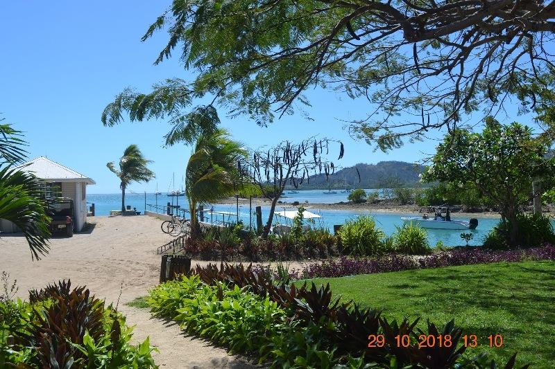 View from Dick's Place, Musket Cove photo copyright Andrew and Clare / Freedom and Adventure taken at  and featuring the Cruising Yacht class