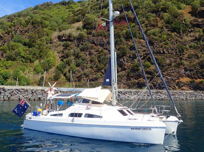 Mary and David's Sprout 37, my buddy boat while I sailed solo across the Atlantic. - photo © Rod Morris