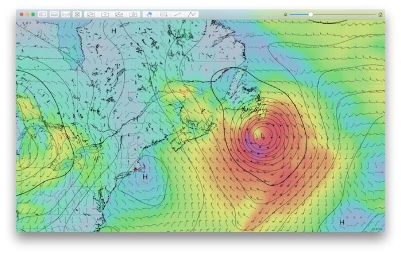 LuckyGrib weather forecast data photo copyright LuckyGrib taken at  and featuring the Cruising Yacht class