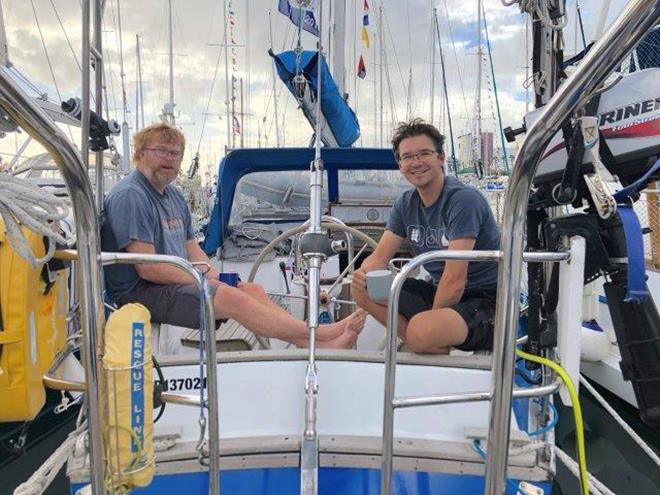 Gitana James Fiske (r) and Mike (l) - 2018 ARC - photo © World Cruising