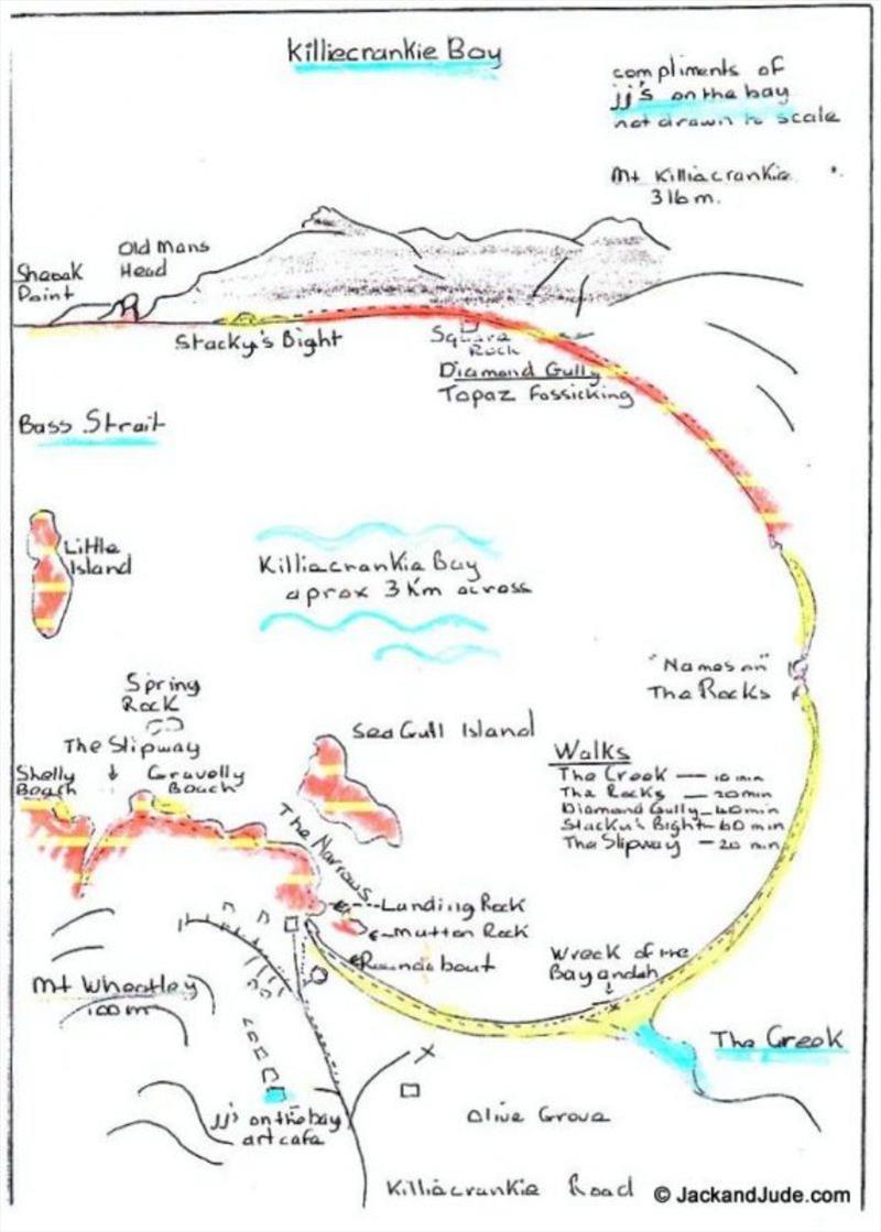 Killiecrankie Bay map photo copyright Jack and Jude taken at  and featuring the Cruising Yacht class