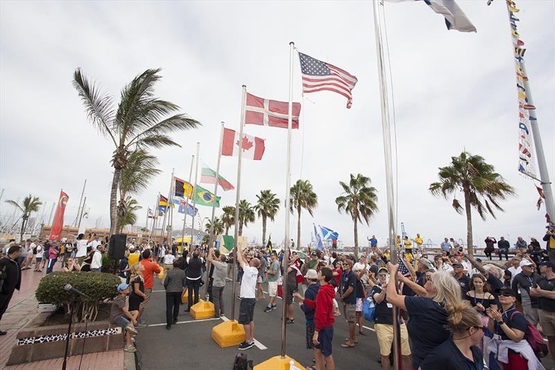 The flags are raised and ARC 2018 is officially declared ‘Open’ photo copyright Clare Pengelly taken at  and featuring the Cruising Yacht class