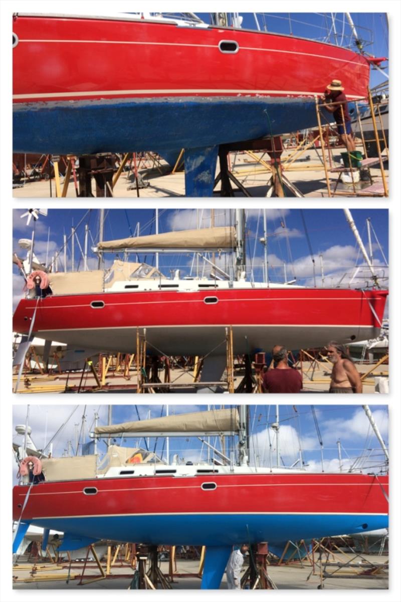 Before – During – After photo copyright SV Red Roo taken at  and featuring the Cruising Yacht class