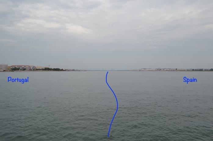 The River Guadiana the border between Portugal and Spain - photo © SV Red Roo