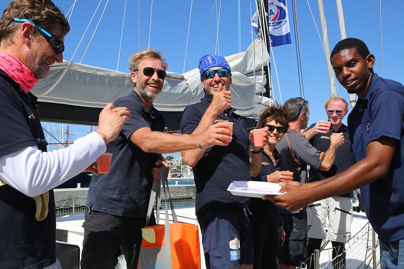 A welcomed rum punch to celebrate arriving in Saint Lucia - ARC 2018 photo copyright Tim Wright taken at  and featuring the Cruising Yacht class