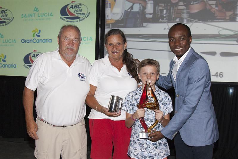 2018 ARC - Prize-giving - Hon. Dominic Fedee presents the class winner for the Prime Ministers Class photo copyright Clare Pengelly taken at  and featuring the Cruising Yacht class