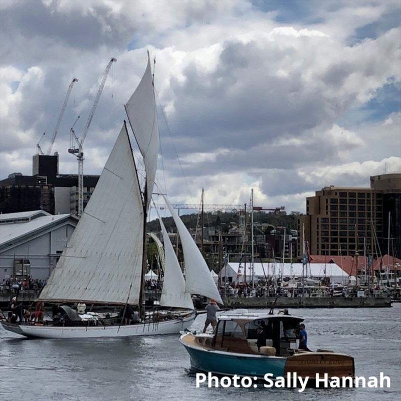 The crew have got to be on their toes, particularly in gusty weather, as we've got the mainsail runner, the topsail runner and the flying jib to slack away and tension through the tack. - photo © Sally Hannah