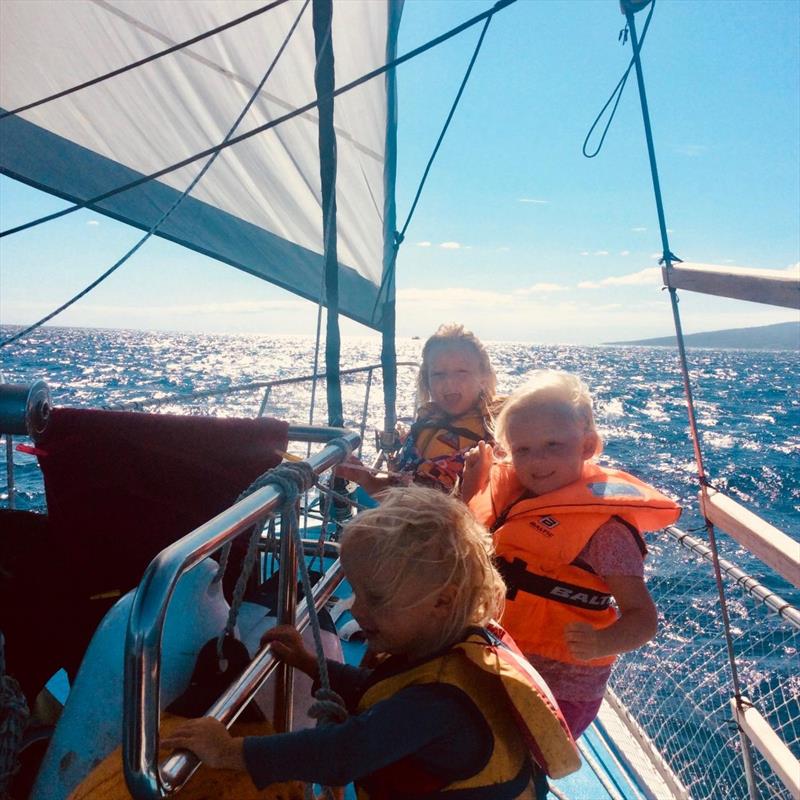 Lina, Mona and Kian on SV LunaC photo copyright Annika Kurze taken at  and featuring the Cruising Yacht class