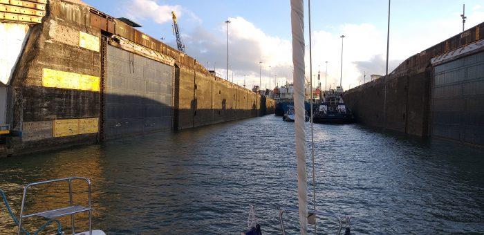 Sea Breeze smoothly transiting the canal locks photo copyright Dennis Giraud taken at  and featuring the Cruising Yacht class