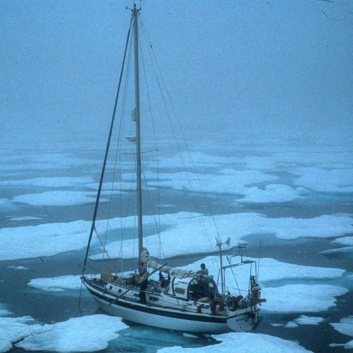 Dodo's Delight caught in the ice pack, Bylot Island 2001 photo copyright Bob Shepto taken at Ocean Cruising Club and featuring the Cruising Yacht class