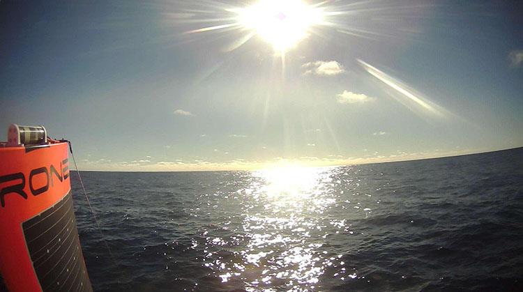SD 1020 sailing toward the sunrise on a rare calm day in the Southern Ocean. - photo © Saildrone