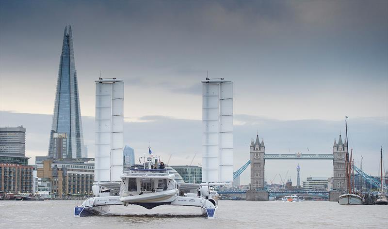 Energy Observer arrives in London on its 47th stopover photo copyright Lloyd Images taken at  and featuring the Cruising Yacht class