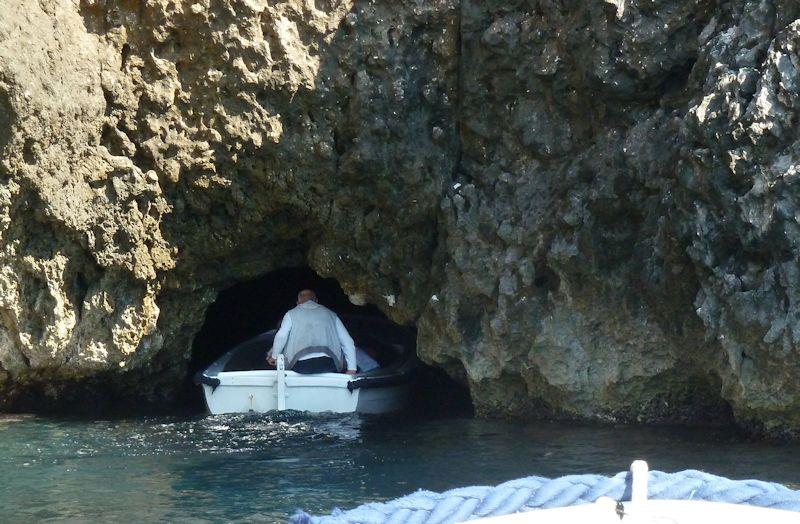 Cruising in Croatia - Entering the blue cave at Bisevo - photo © Liz Potter