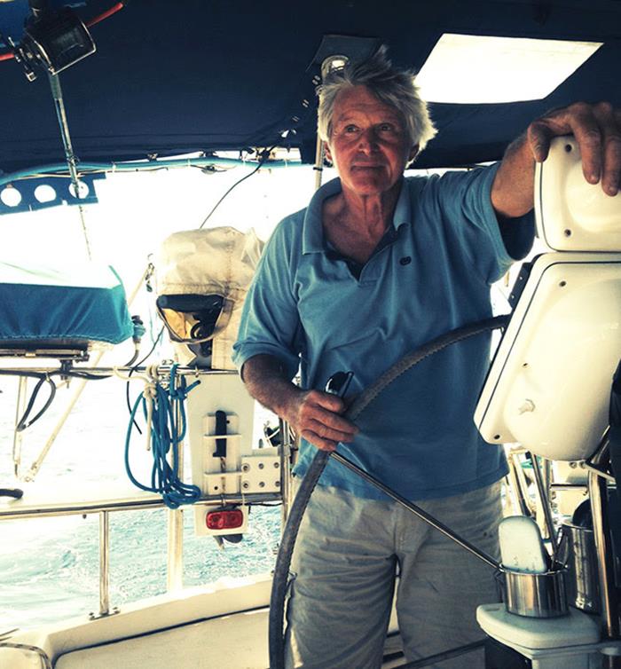 Barry Stedman at the helm of the 50' S/V Imagine photo copyright Kathryn Ellis taken at  and featuring the Cruising Yacht class