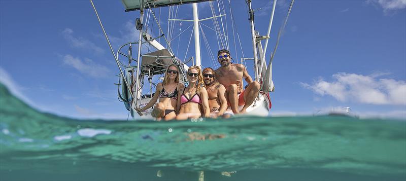 Delos crew - Tobago Cay photo copyright SV Delos taken at  and featuring the Cruising Yacht class