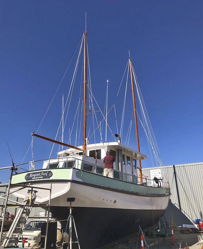 Margaret Pearl nears completion at the Queenscliff adjunct of the Wooden Boat Shop - photo © Wooden Boat Shop