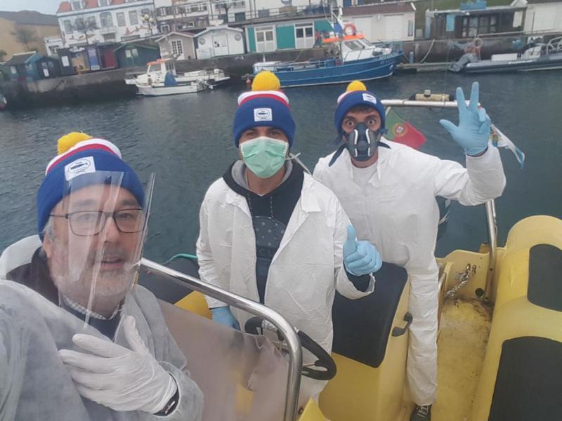 Jose Azevedo and 'the boys' from Peter Cafe Sport delivering supplies to vessels anchored in Horta, the Azores. - photo © Ocean Cruising Club