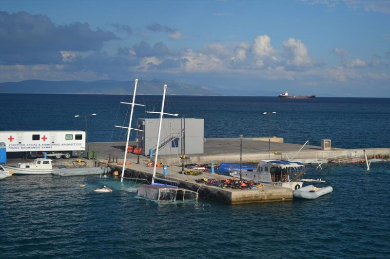 Sunken refugee boats in the Mediterranean: a real humanitarian crisis photo copyright Janet & Darryl Lapaire taken at  and featuring the Cruising Yacht class