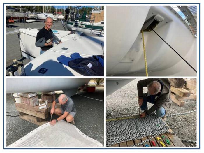 A month doing hard time replacing sail drive seals, repairing gelcoat, replacing battery charger, replacing corroded grommets along trampoline, waxing/polishing & re-cold galvanizing anchor chain are among many of the dozens of maintenance items addressed photo copyright Rod Morris taken at  and featuring the Cruising Yacht class