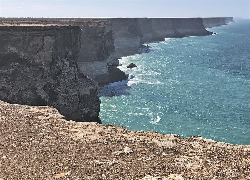 Nullarbor coast, South of the Eyre Highway photo copyright Jeanne Socrates taken at  and featuring the Cruising Yacht class