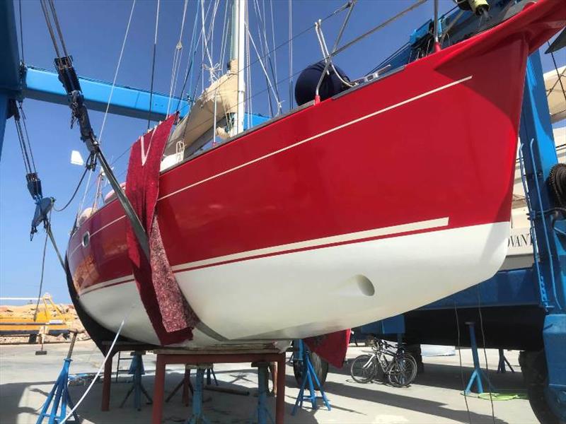 It was time to take Red Roo out of the water and tackle the maintenance she was due photo copyright Red Roo taken at  and featuring the Cruising Yacht class