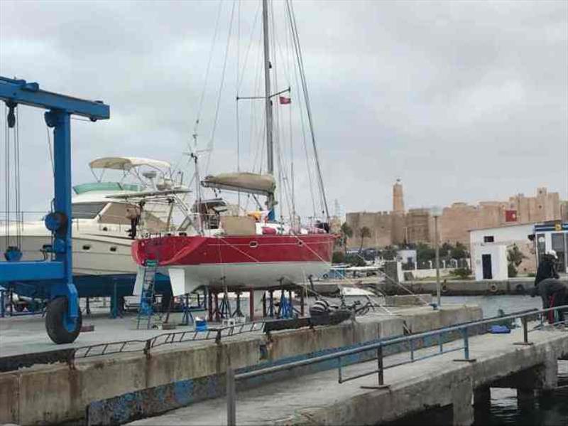A nice view over to the Ribat from the boat yard (if one had time to admire the view) photo copyright Red Roo taken at  and featuring the Cruising Yacht class
