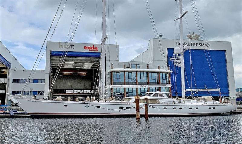 Juliet after launch by Huisfit in Amsterdam photo copyright Huisfit taken at  and featuring the Cruising Yacht class
