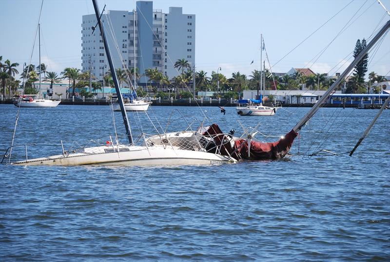 The same location, just a few weeks later, now with both derelict vessels sunk and abandoned by owners photo copyright Scott Croft taken at  and featuring the Cruising Yacht class