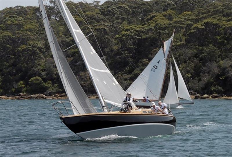 Celeste off Cremorne Point Sydney Harbour - photo © Southern Woodenboat Sailing