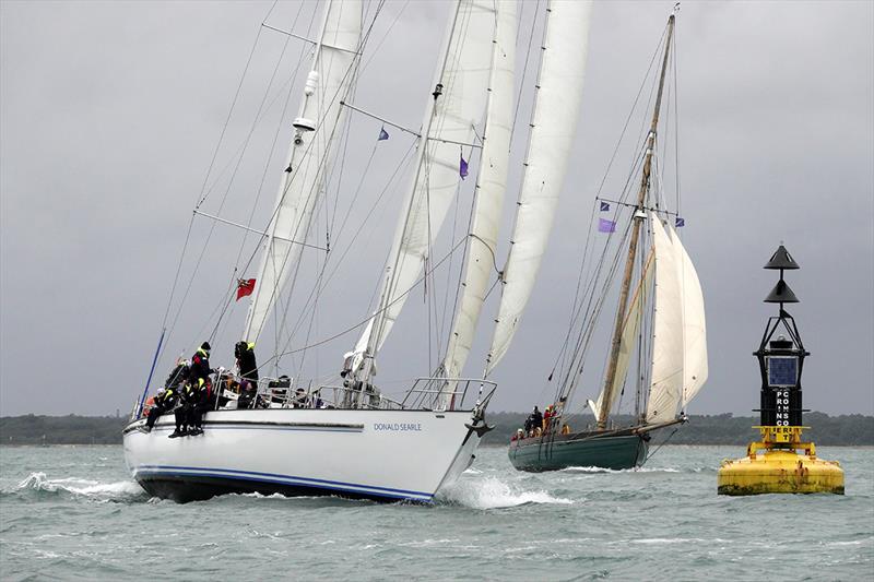 Rona Sailing Project's Donald Searle (left) and The Island Trust's Pegasus (right) photo copyright Max Mudie taken at  and featuring the Cruising Yacht class