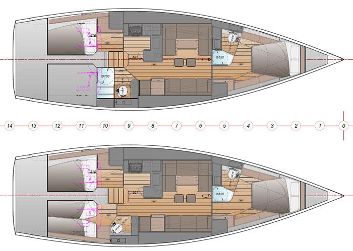 General Arrangements of the J/45 - photo © J/Boats