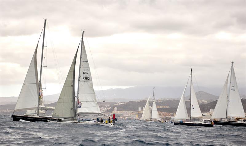 Rolling in the swell as the cruisers sail away - ARC+ 2021 photo copyright WCC / James Mitchell taken at  and featuring the Cruising Yacht class