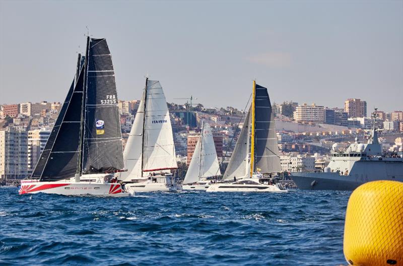 The competitive multihull start - ARC 2021 photo copyright WCC / James Mitchell taken at  and featuring the Cruising Yacht class