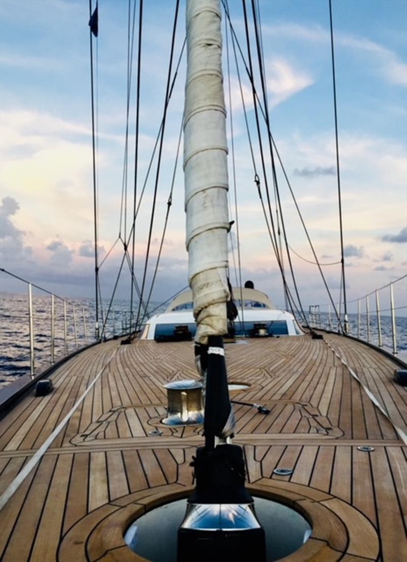 Jeff Hanlon at helm photo copyright Jeff Hanlon taken at  and featuring the Cruising Yacht class