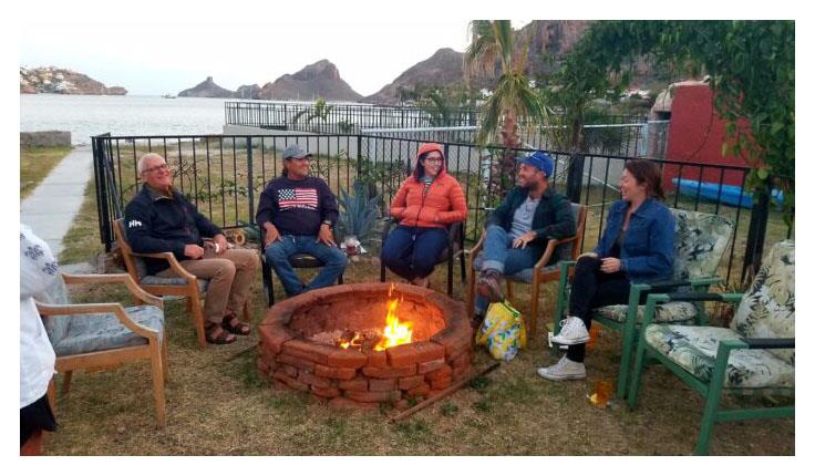 New Year's Eve beach fire. Great times with waterfront homes and a fabulous bubble of new friends. - photo © Greg Yellenik 