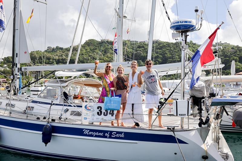 ARC+  2021 - Morgane of Sark, Herco & Elvira Tibboel and family on their Hallberg-Rassy 46 (NLD) - photo © WCC / Arthur Daniel