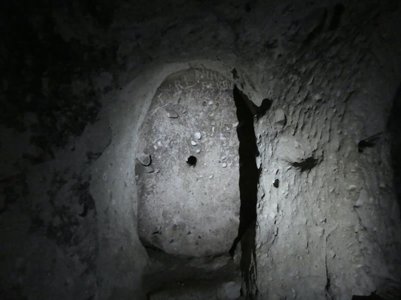 A closed door in the underground city photo copyright SV Red Roo taken at  and featuring the Cruising Yacht class