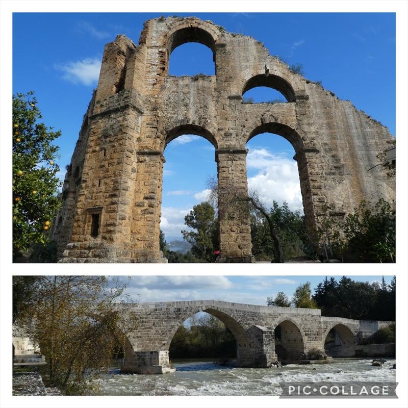 Bridge and Aqueduct at Aspendos Ruins - photo © SV Red Roo