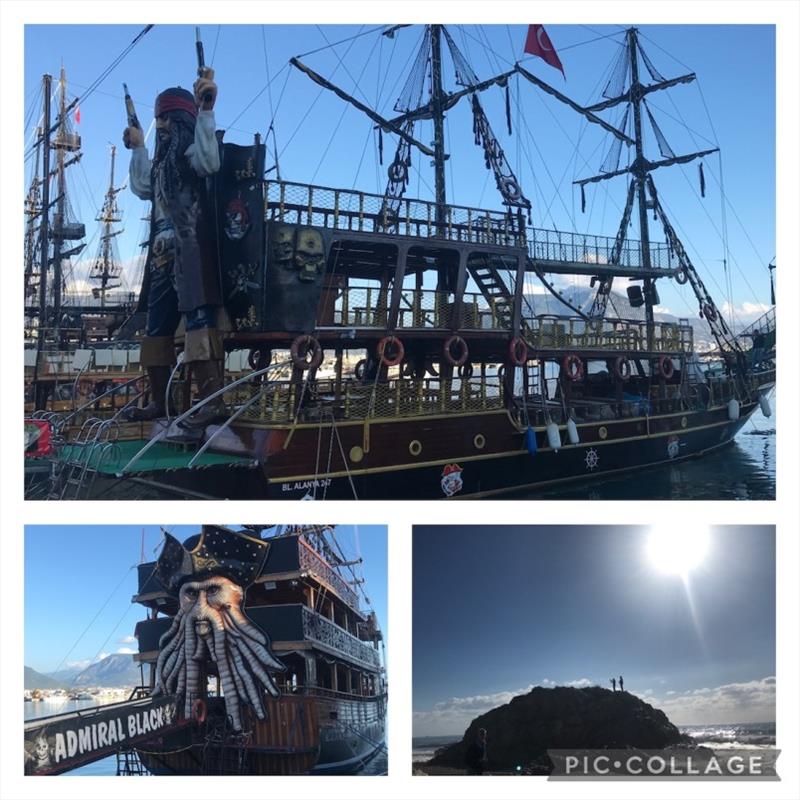 Pirate Ships tied up for winter at Alanya Harbour - photo © SV Red Roo