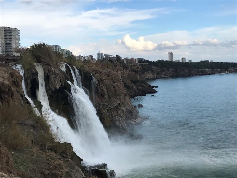 The Waterfall into the Ocean at Antalya - photo © SV Red Roo