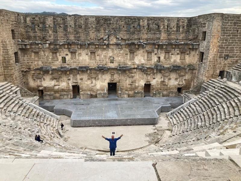 The Aspensos Theatre so very well preserved and still used to host performances photo copyright SV Red Roo taken at  and featuring the Cruising Yacht class