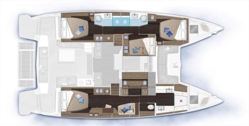 Lagoon 51 layout - photo © Lagoon Catamarans