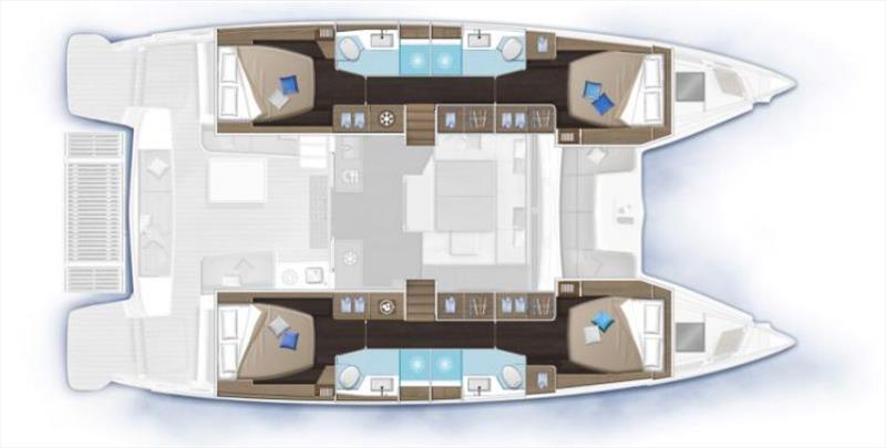 Lagoon 51 layout - photo © Lagoon Catamarans