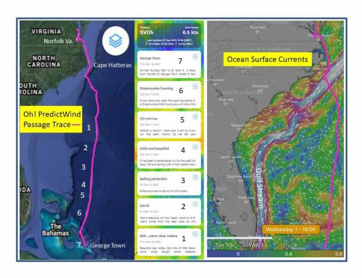 Oh!‘s route stayed close to the Virginia and North Carolina coast until the weather permitted a safe crossing of the Gulf Stream photo copyright Rod Morris taken at  and featuring the Cruising Yacht class