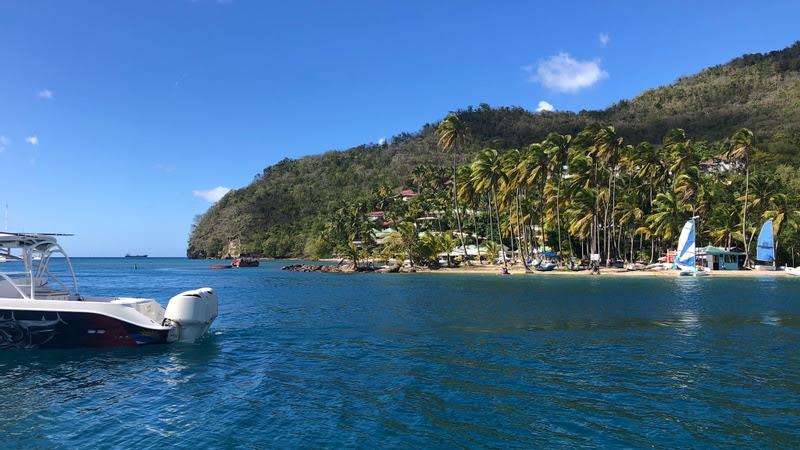 Marigot Bay Beach, St Lucia photo copyright Grand Large Yachting taken at  and featuring the Cruising Yacht class
