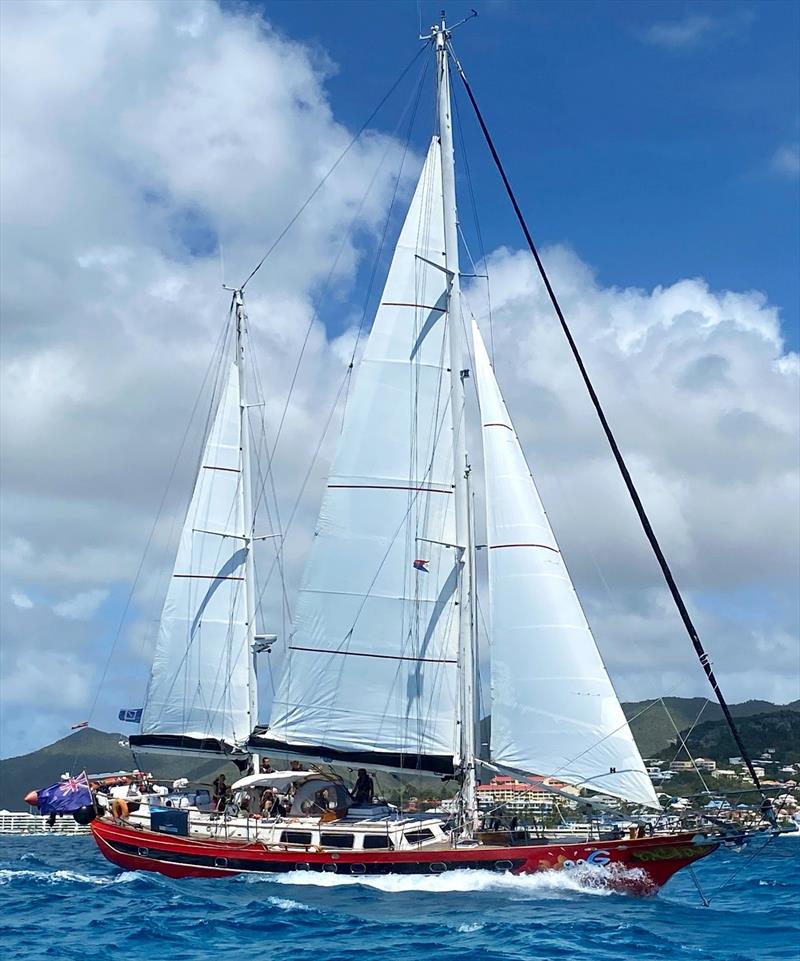 The Scorpio 72 sailboat Guppy at St.Maarten Simpson Bay photo copyright Jean Jarreau for Caribbean Sail Training taken at  and featuring the Cruising Yacht class
