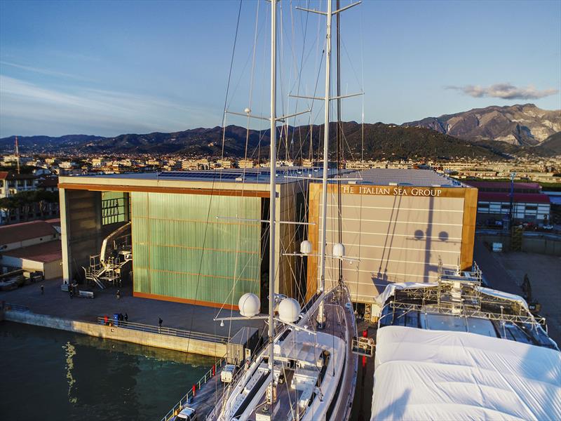 The Perini Navi relaunch proceeds at full sail photo copyright Italian Sea Group taken at  and featuring the Cruising Yacht class