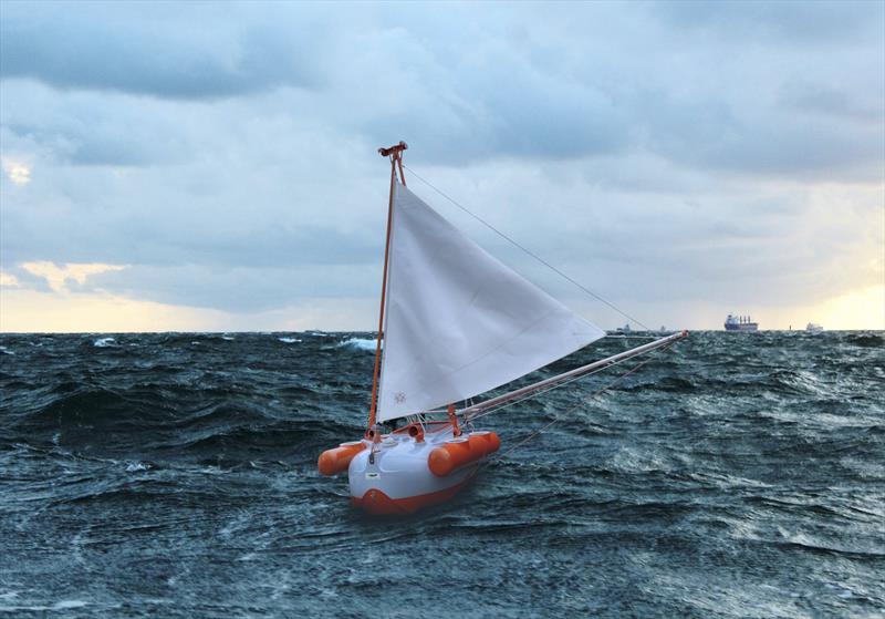 The tiny 'Big C' vessel Andrew Bedwell will attempt his Atlantic crossing on photo copyright Andrew Bedwell taken at  and featuring the Cruising Yacht class