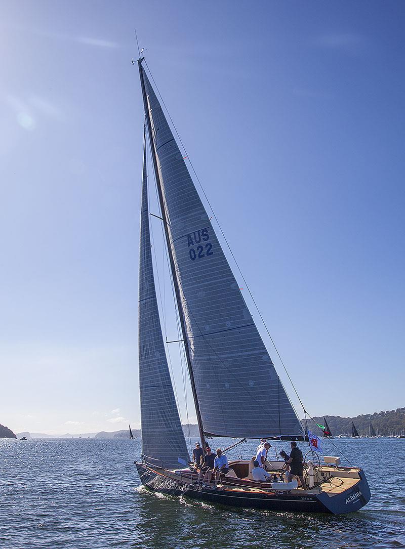 The Tofinou 12  Daysailer Albenia heading up Pittwater to Lion Island photo copyright John Curnow taken at Royal Prince Alfred Yacht Club and featuring the Cruising Yacht class